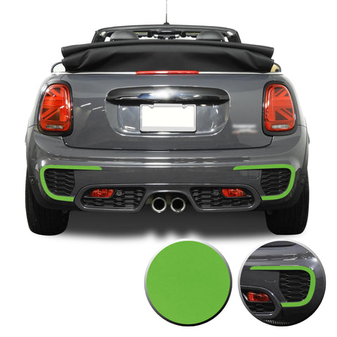 Rear Bumper Bezel Accent Vinyl Decal Overlay Wrap Compatible with John Cooper Works F56 F57 F55 Mini 2015-2020