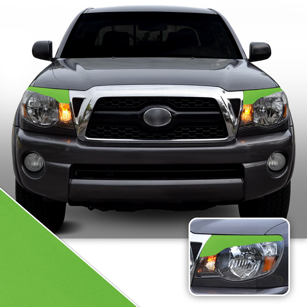 Headlight Eyelid Accent Vinyl Decal Overlay Wrap Compatible with Toyota Tacoma 2005-2011
