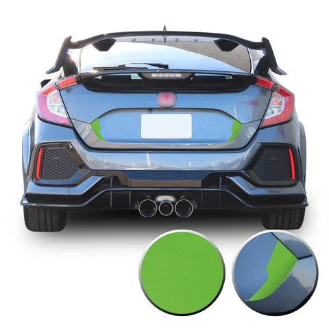 Trunk Fangs Accent Vinyl Decal Overlay Wrap Compatible with Honda Civic Sedan Hatchback 2016-2020