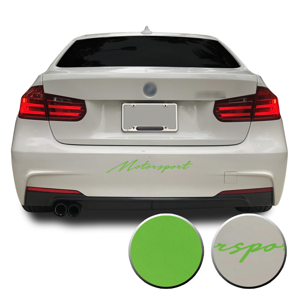 Motorsport Universal Rear Bumper Banner Graphic Overlay Pre Cut Vinyl Decal