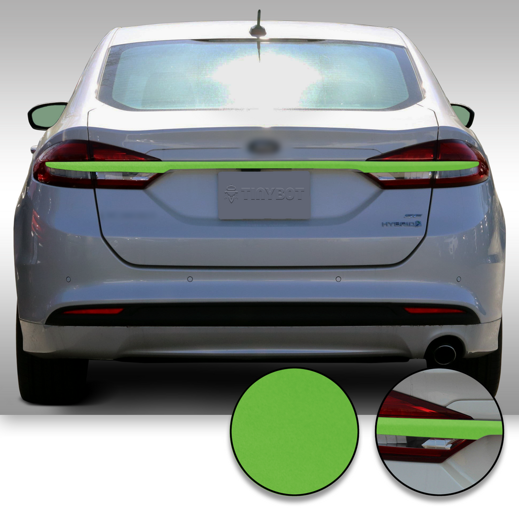 Trunk Trim Rear Chrome Delete Precut Vinyl Wrap Overlay Kit Compatible with and Fits Fusion 2017-2019