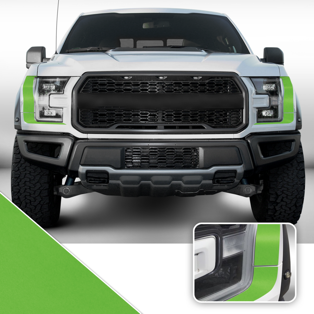 Headlight Accent Decal Overlay Trim Compatible with and Fits Raptor F-150 2018+