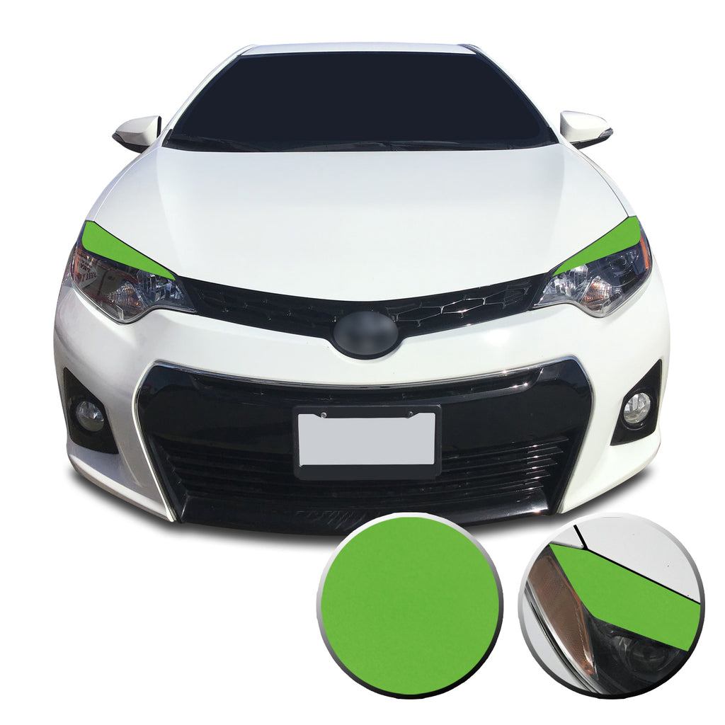 Headlight Eyelid Accent Vinyl Decal Overlay Wrap Trim Compatible with and Fits Toyota Corolla 2014-2016