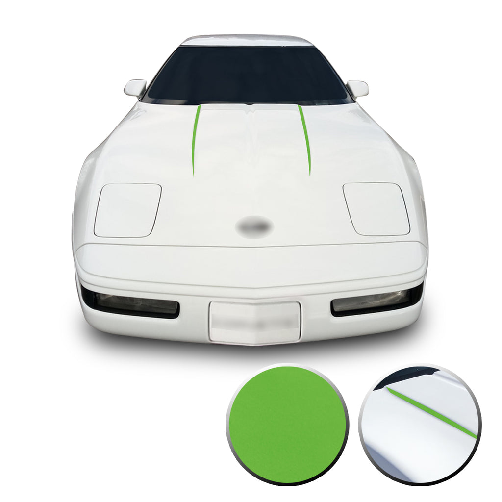 Hood Spears Graphic Overlay Pre Cut Vinyl Decal Compatible with Chevrolet Corvette C4 1984-1996