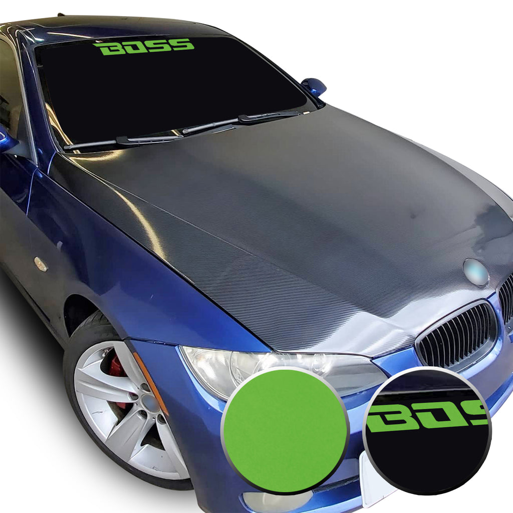 23" x 2.3" Boss Racing Performance Windshield Universal Overlay Pre Cut Graphic Vinyl Decal