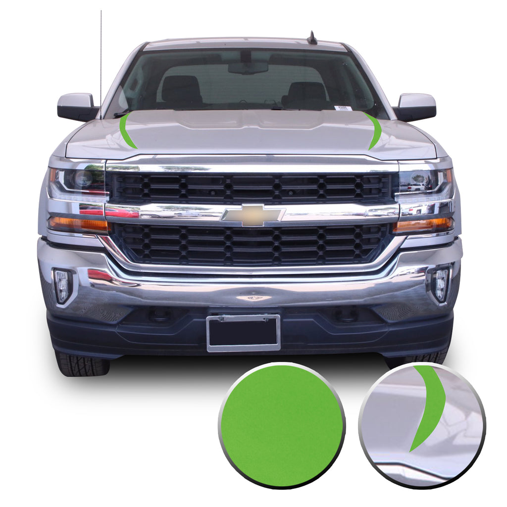 Hood Spears Graphic Overlay Vinyl Decal Wrap Compatible with Silverado 1500 2016-2018