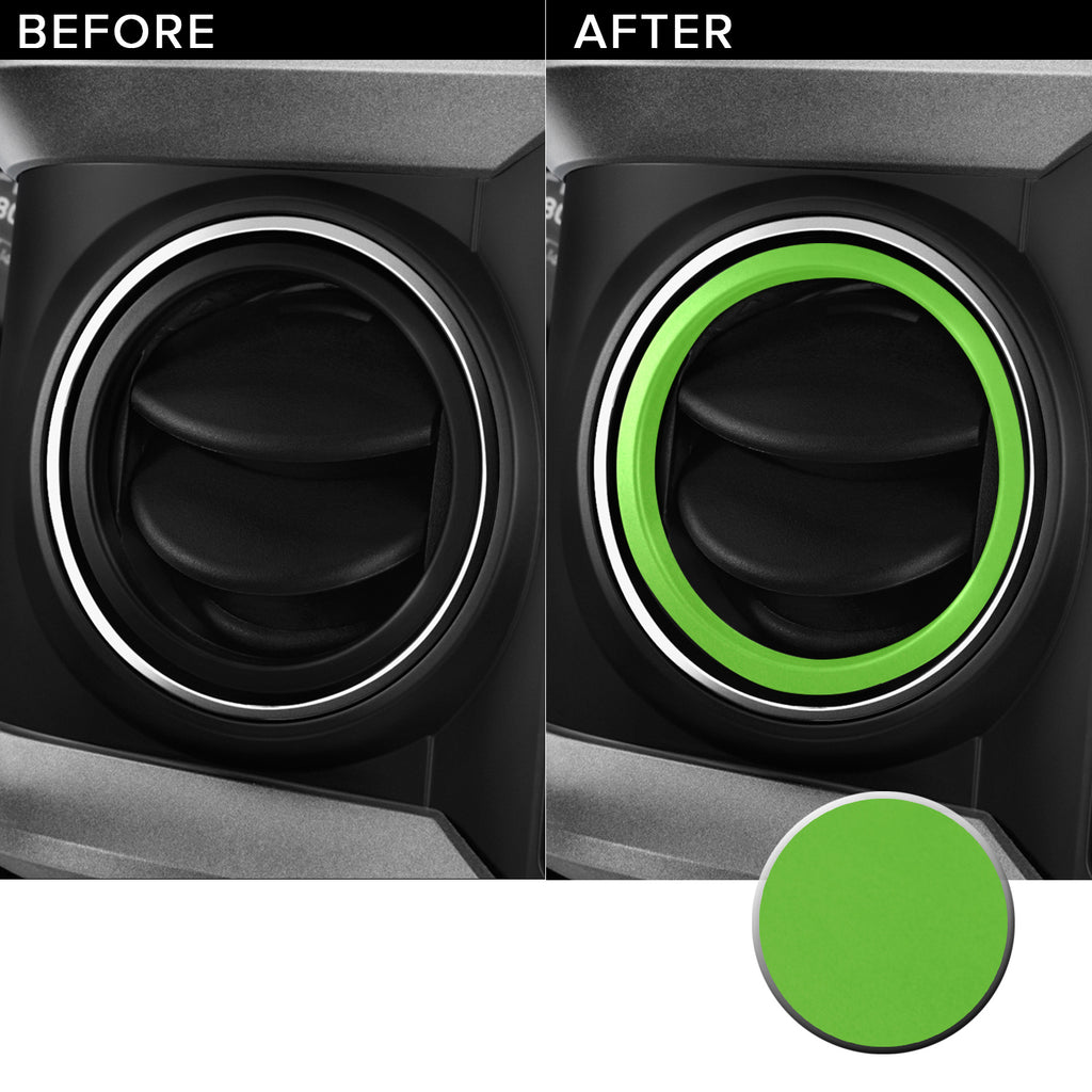 AC Vent Ring (4 Piece Kit) Overlay Vinyl Decal Compatible with and Fits Toyota Tacoma 2016-2019