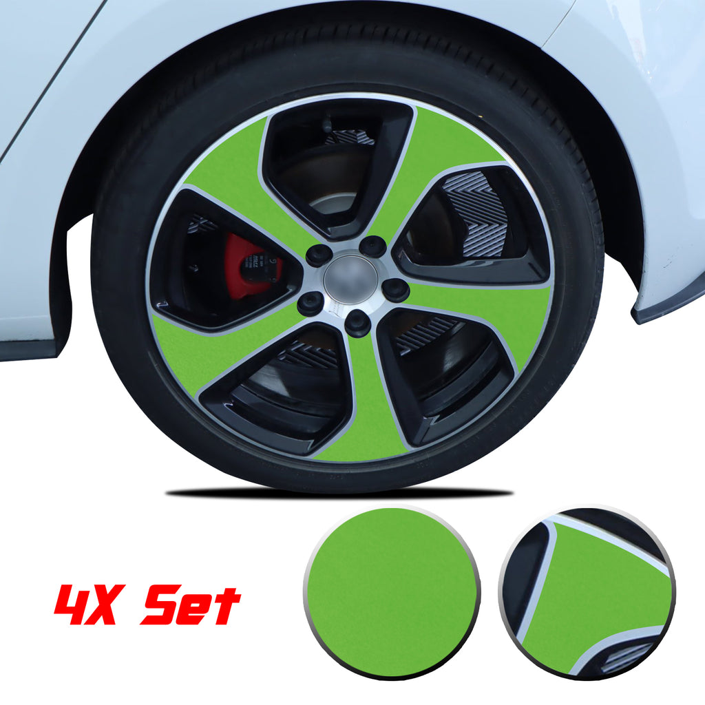 Wheel Rim Overlay Graphic Vinyl Decal Compatible with Volkswagen MK7 GTi 2014-2020