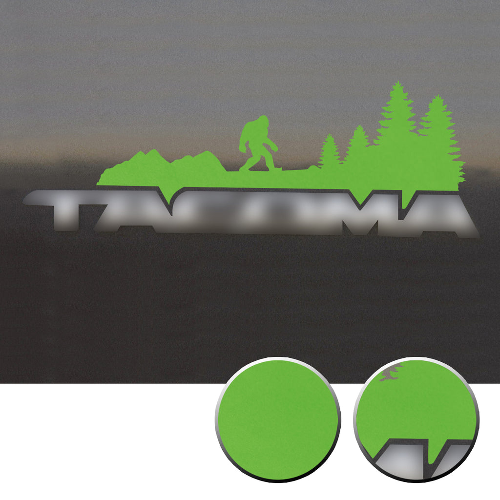 2x Door Badge Emblem Bigfoot Vinyl Decals Overlay Compatible with Toyota Tacoma 2005-2015