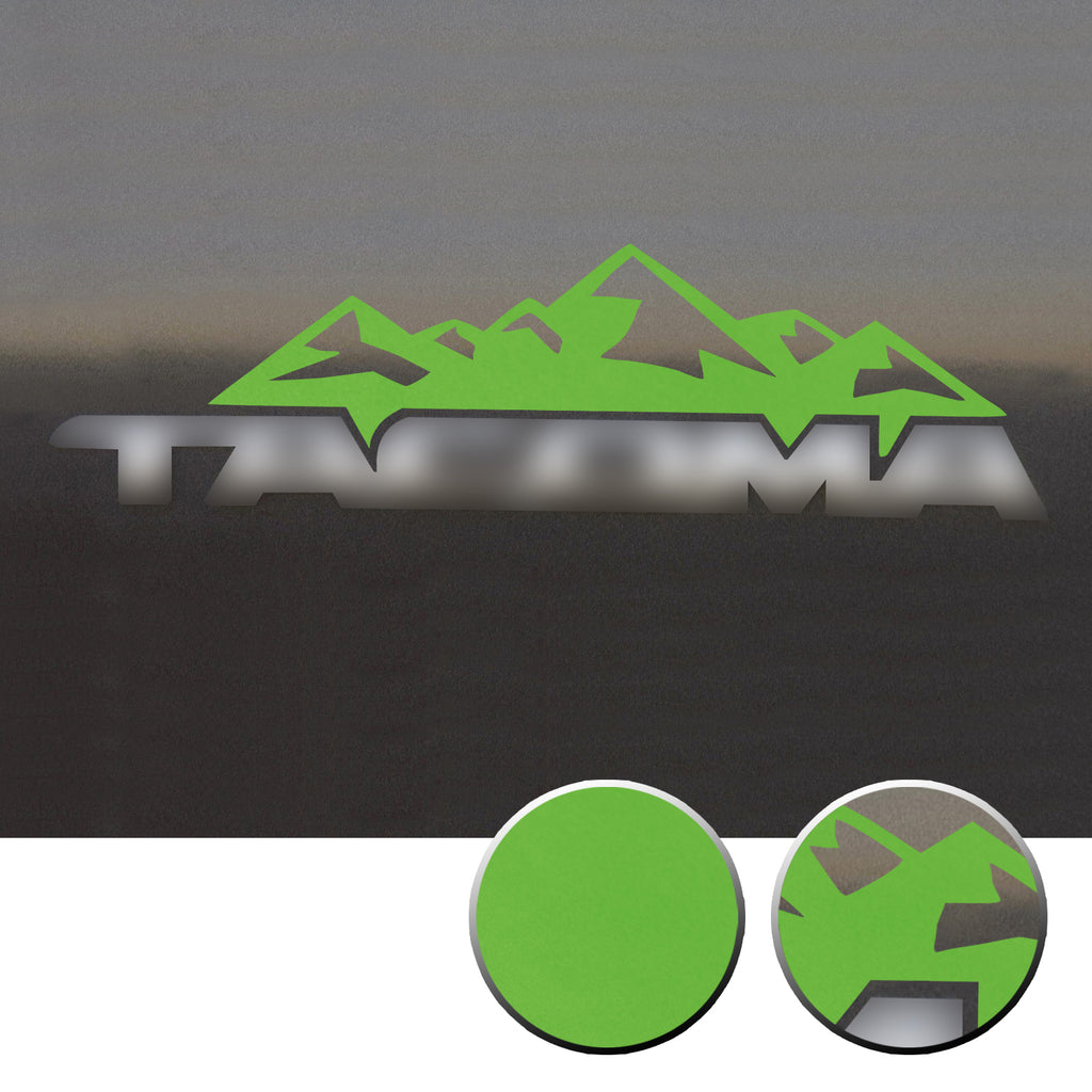 2x Door Badge Emblem Mountain Vinyl Decals Overlay Compatible with Toyota Tacoma 2005-2015