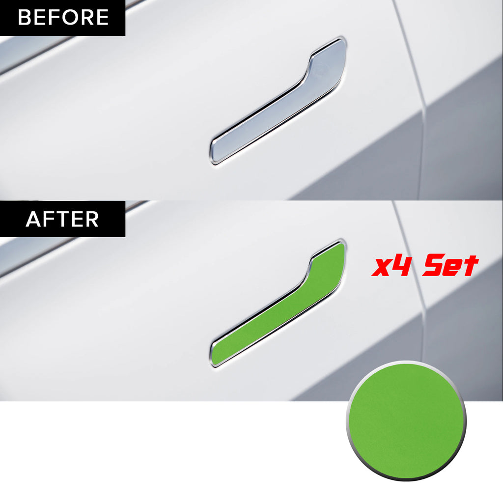 Door Handle Chrome Delete Precut Vinyl Wrap Overlay Kit Compatible with and Fits Tesla Model 3 2017-2020