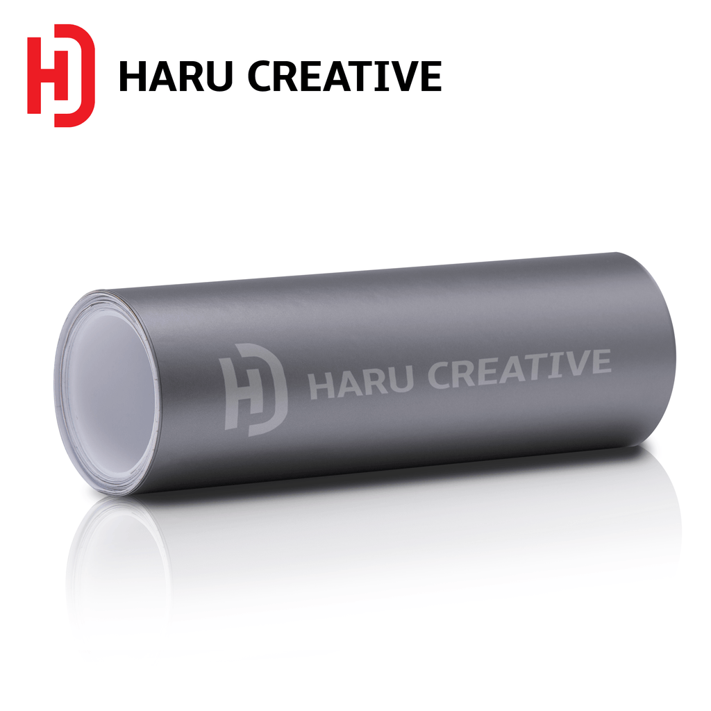 Gunmetal Matte Vinyl Wrap - Adhesive Decal Film Sheet Roll - Haru Creative Matte