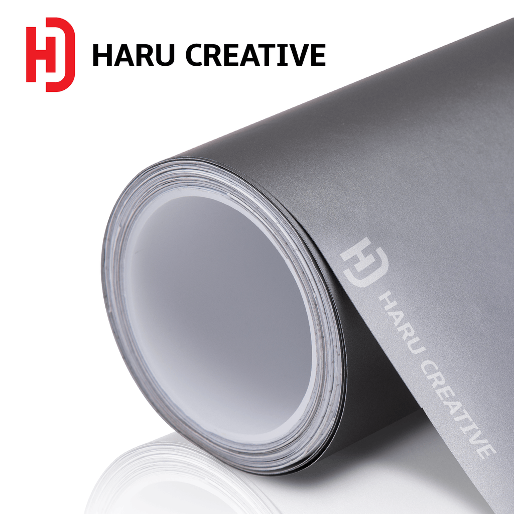 Gunmetal Matte Vinyl Wrap - Adhesive Decal Film Sheet Roll - Haru Creative Matte