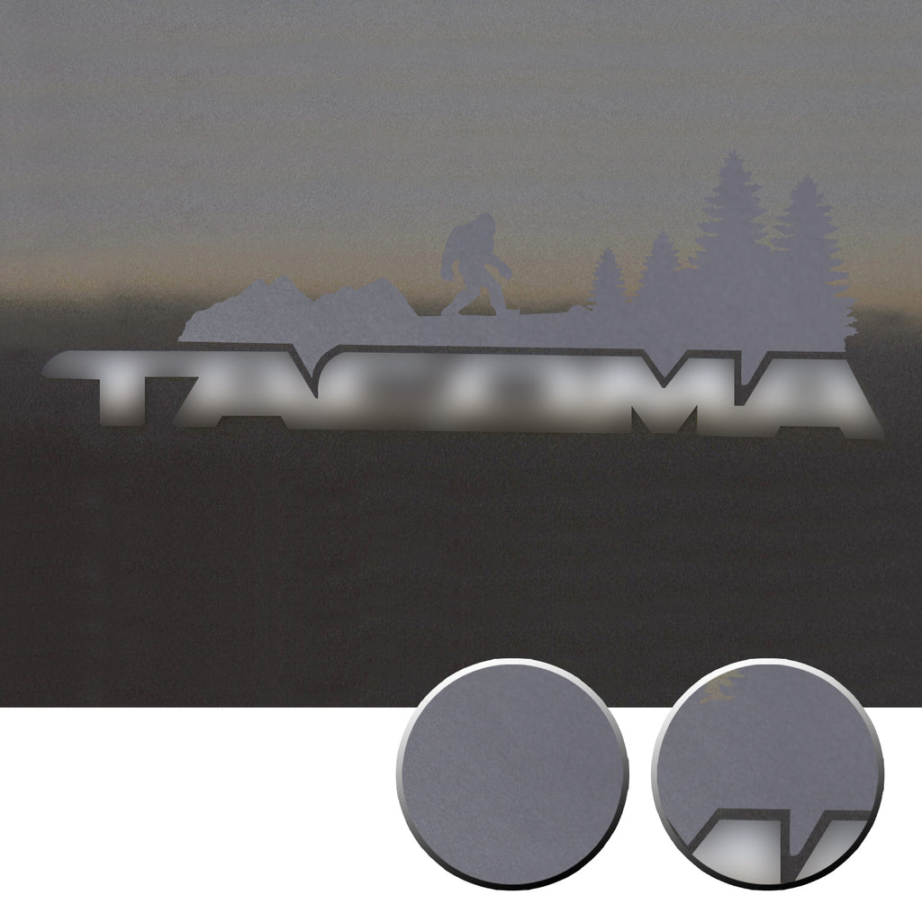 2x Door Badge Emblem Bigfoot Vinyl Decals Overlay Compatible with Toyota Tacoma 2005-2015