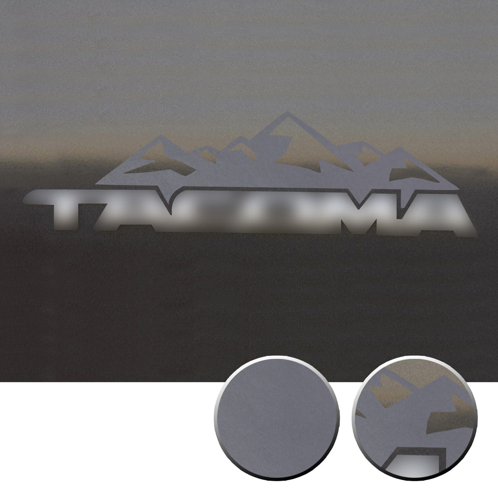 2x Door Badge Emblem Mountain Vinyl Decals Overlay Compatible with Toyota Tacoma 2005-2015