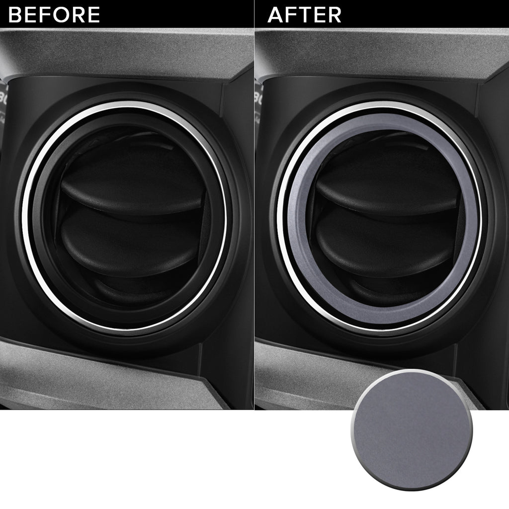 AC Vent Ring (4 Piece Kit) Overlay Vinyl Decal Compatible with and Fits Toyota Tacoma 2016-2019