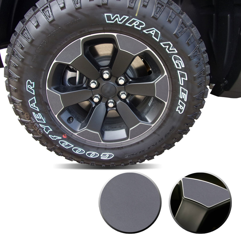 18" Wheel Precut Vinyl Wrap Graphic Decal Overlay Kit Compatible with and Fits Ram 1500 Rebel 2019-2020