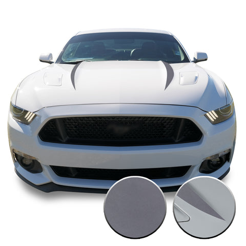 Hood Spears Stripes Vinyl Decal Overlay Wrap Trim Compatible with and Fits Mustang 2015-2017