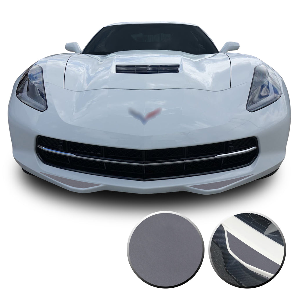 Front Bumper Fangs Accent Vinyl Decal Overlay Wrap Compatible with Corvette C7 2014-2019
