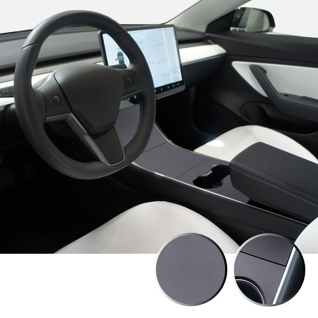 Center Console Vinyl Decal Overlay Trim Wrap Compatible with and Fits Model 3 2017-2020