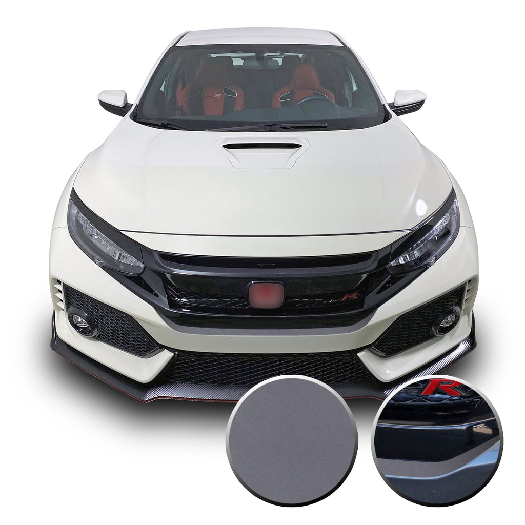 Front Bumper Fangs Accent Vinyl Wrap Compatible with Honda Civic Sedan, Coupe, SI, Hatchback, Type R 2016-2020