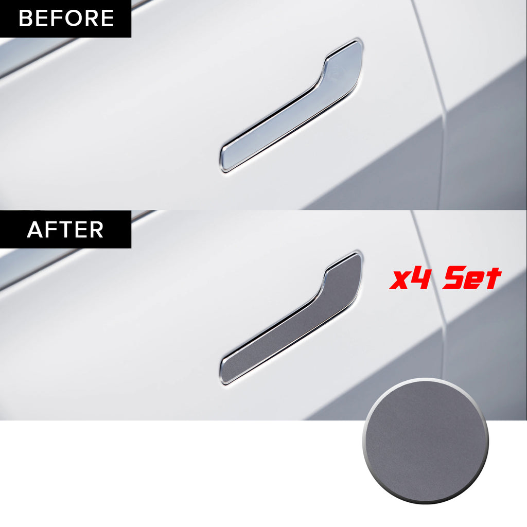 Door Handle Chrome Delete Precut Vinyl Wrap Overlay Kit Compatible with and Fits Tesla Model 3 2017-2020