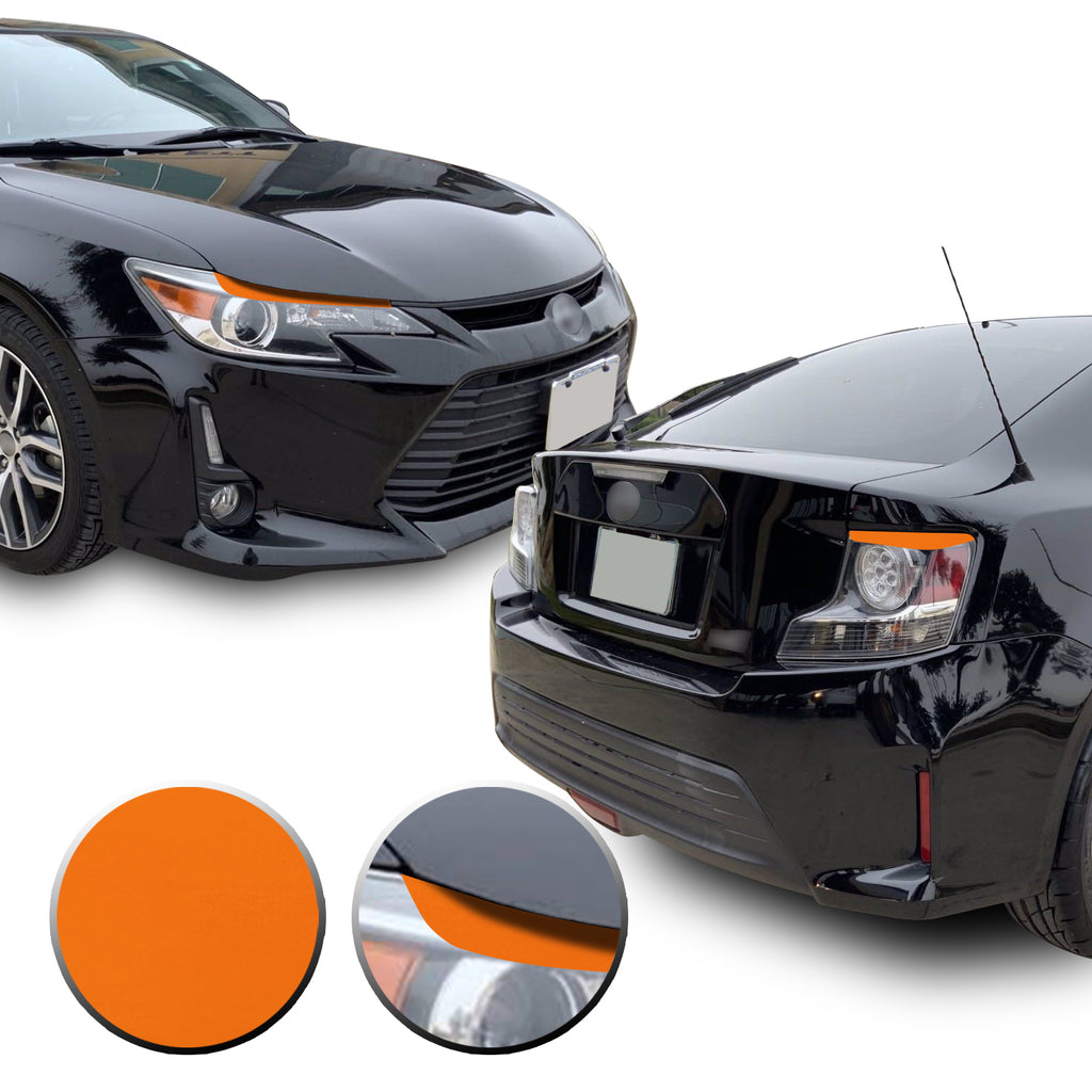 Headlight & Tail Light Eyelid Eyebrow Overlay Vinyl Decal Compatible with Scion tC 2014-2016