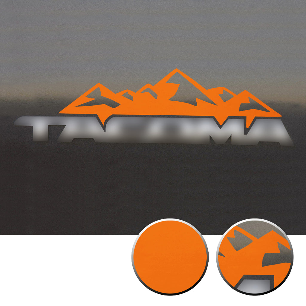 2x Door Badge Emblem Mountain Vinyl Decals Overlay Compatible with Toyota Tacoma 2005-2015