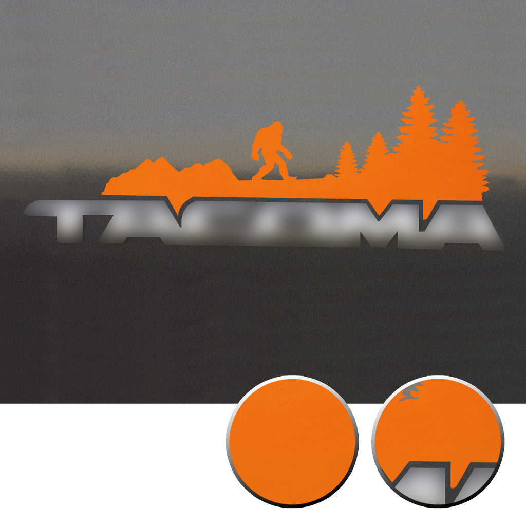 2x Door Badge Emblem Bigfoot Vinyl Decals Overlay Compatible with Toyota Tacoma 2005-2015