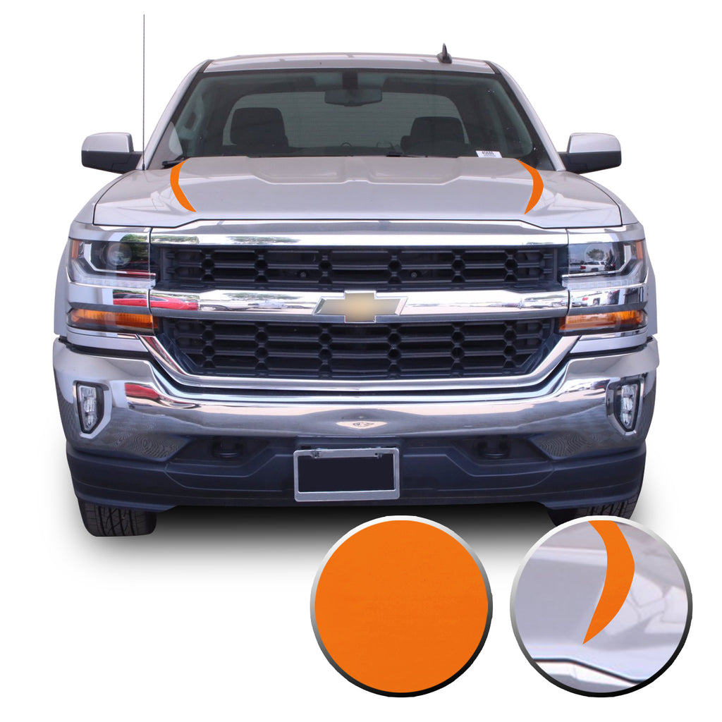 Hood Spears Graphic Overlay Vinyl Decal Wrap Compatible with Silverado 1500 2016-2018