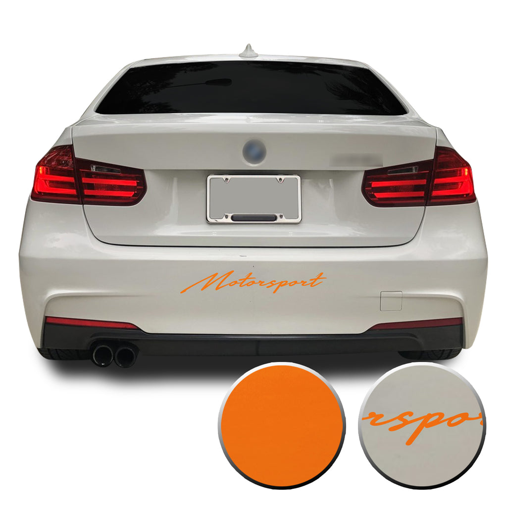 Motorsport Universal Rear Bumper Banner Graphic Overlay Pre Cut Vinyl Decal