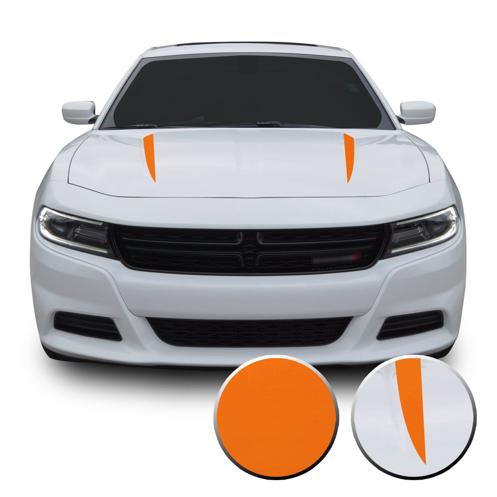 Hood Spears Racing Trim Vinyl Decal Compatible with Dodge Charger 2015 - 2020