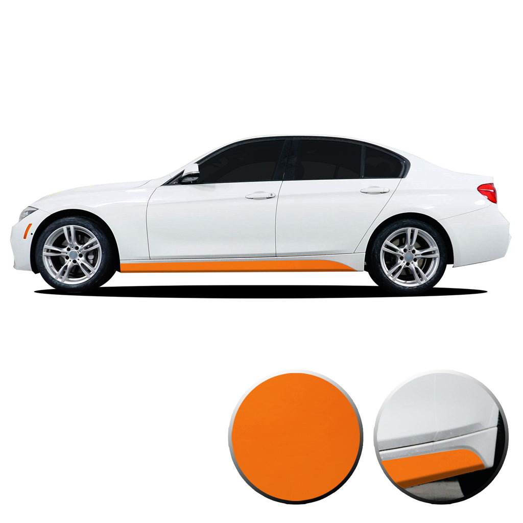 Lower Panel Side Skirt Accent Vinyl Overlay Compatible with BMW 3 Series F30 F31 E90 E91 2007-2019
