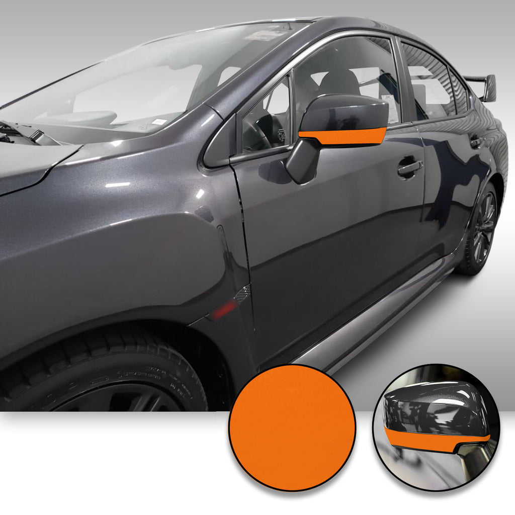Side Mirror Accent Trim Overlay Wrap Vinyl Decal Sticker Compatible with and Fits WRX STi 2015-2020