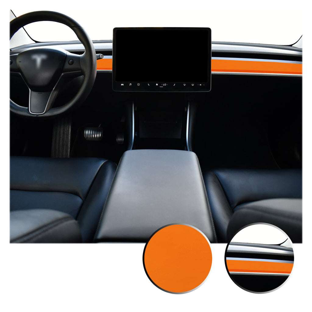 Dashboard Overlay Decal Trim Kit Compatible with and Fits Tesla Model 3 2017-2020