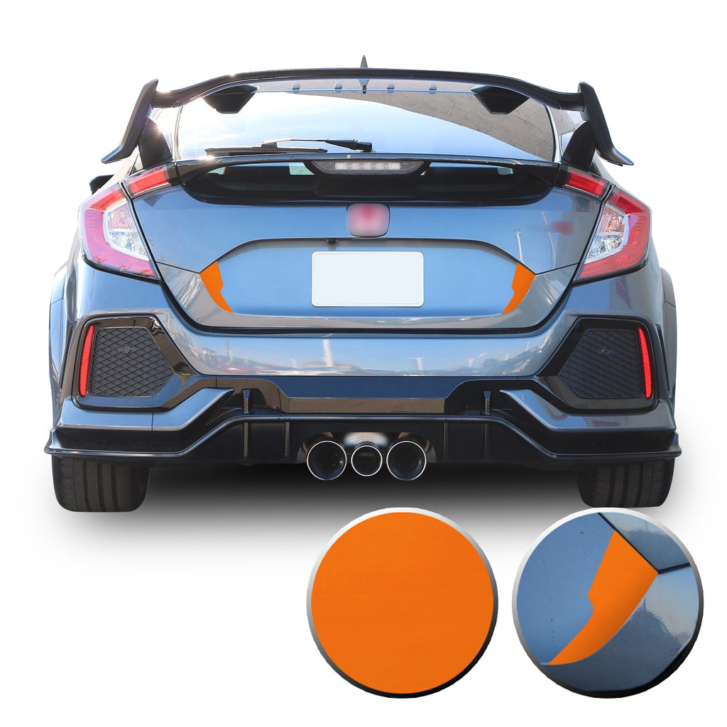 Trunk Fangs Accent Vinyl Decal Overlay Wrap Compatible with Honda Civic Sedan Hatchback 2016-2020