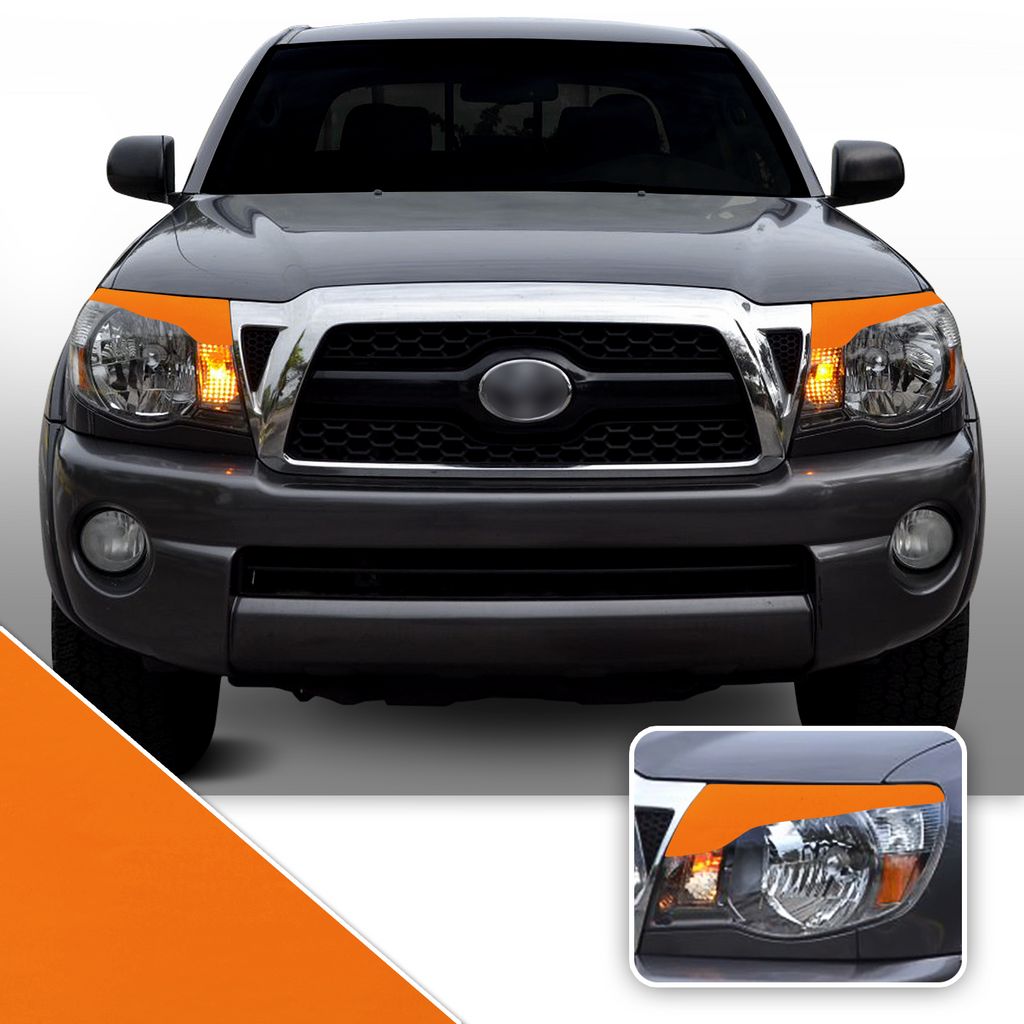 Headlight Eyelid Accent Vinyl Decal Overlay Wrap Compatible with Toyota Tacoma 2005-2011