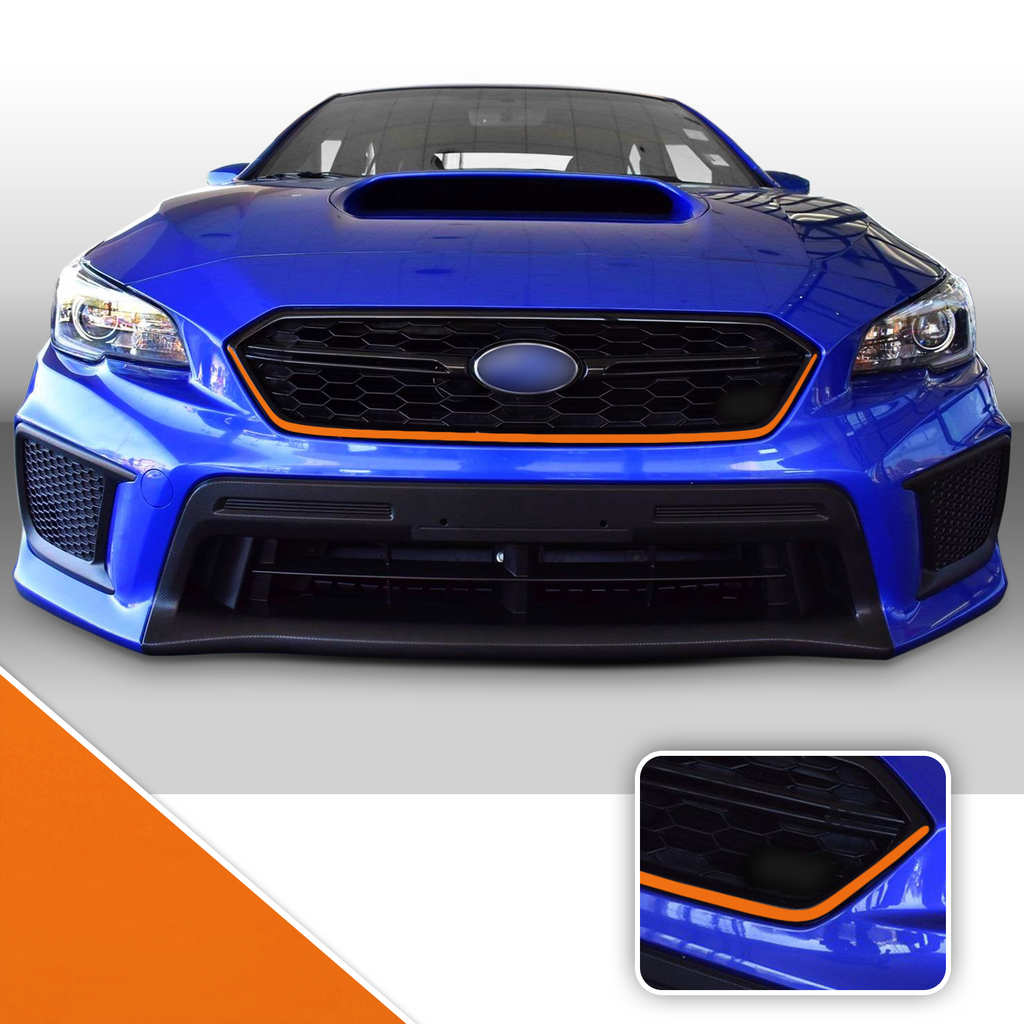 Front Grille Pinstripe Vinyl Decal Overlay Wrap Trim Compatible with and Fits WRX STi 2018-2020