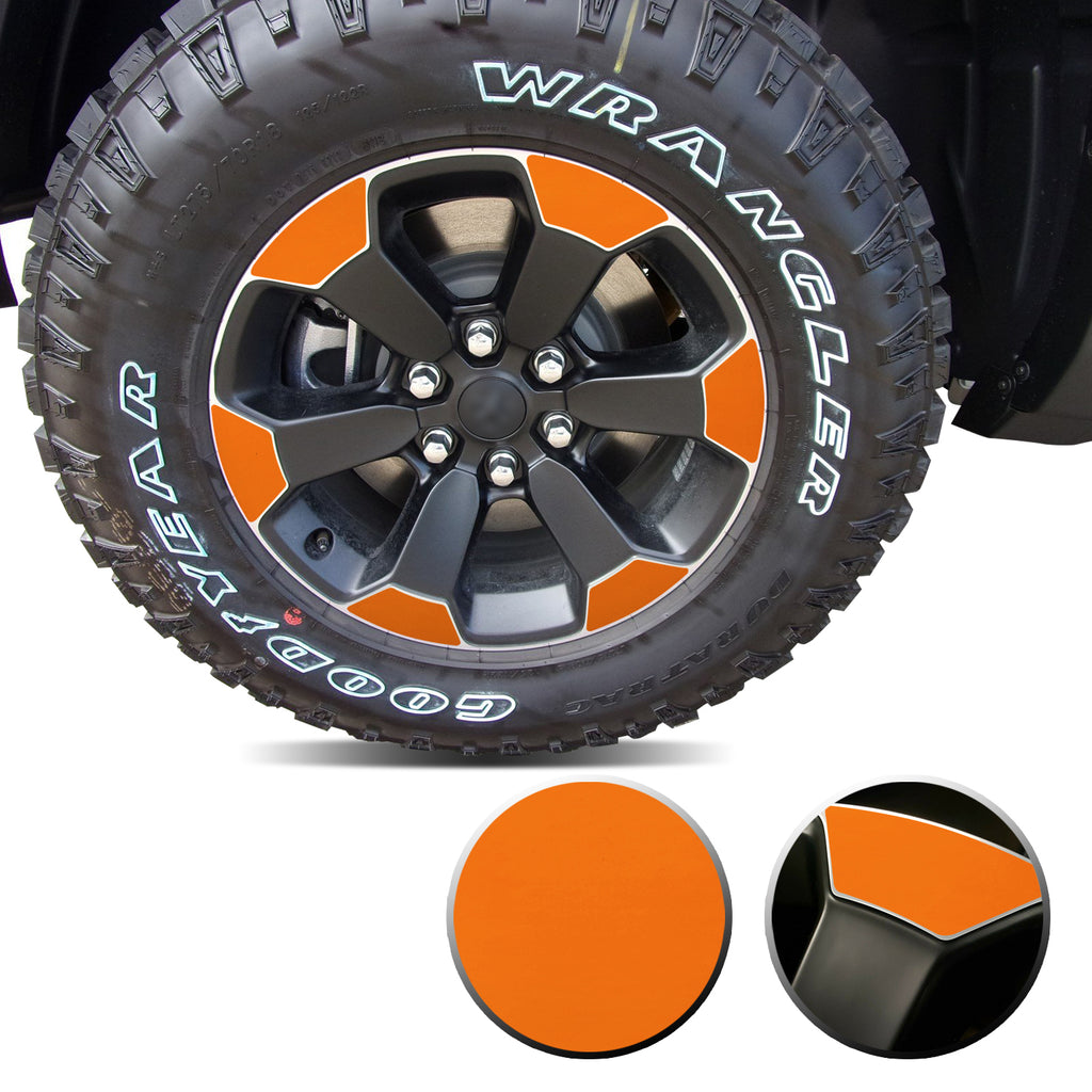 18" Wheel Precut Vinyl Wrap Graphic Decal Overlay Kit Compatible with and Fits Ram 1500 Rebel 2019-2020