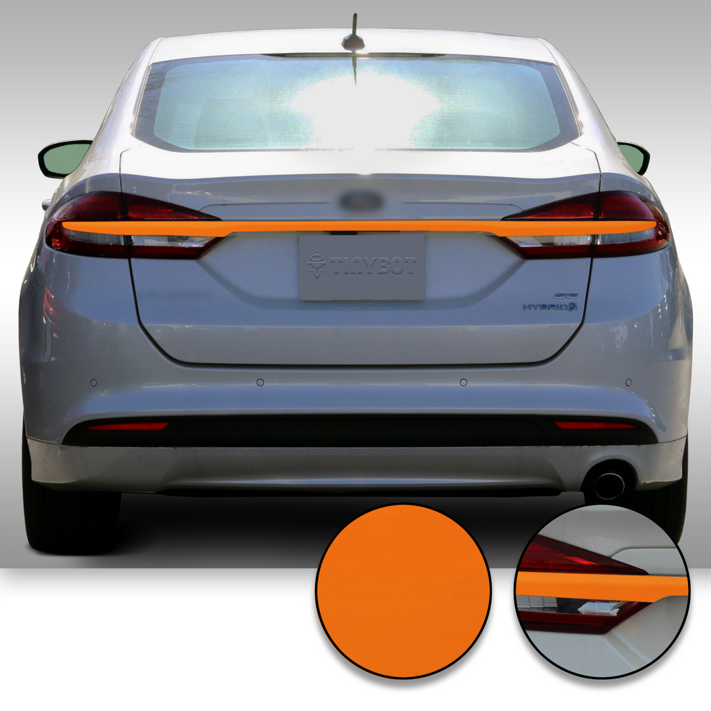 Trunk Trim Rear Chrome Delete Precut Vinyl Wrap Overlay Kit Compatible with and Fits Fusion 2017-2019