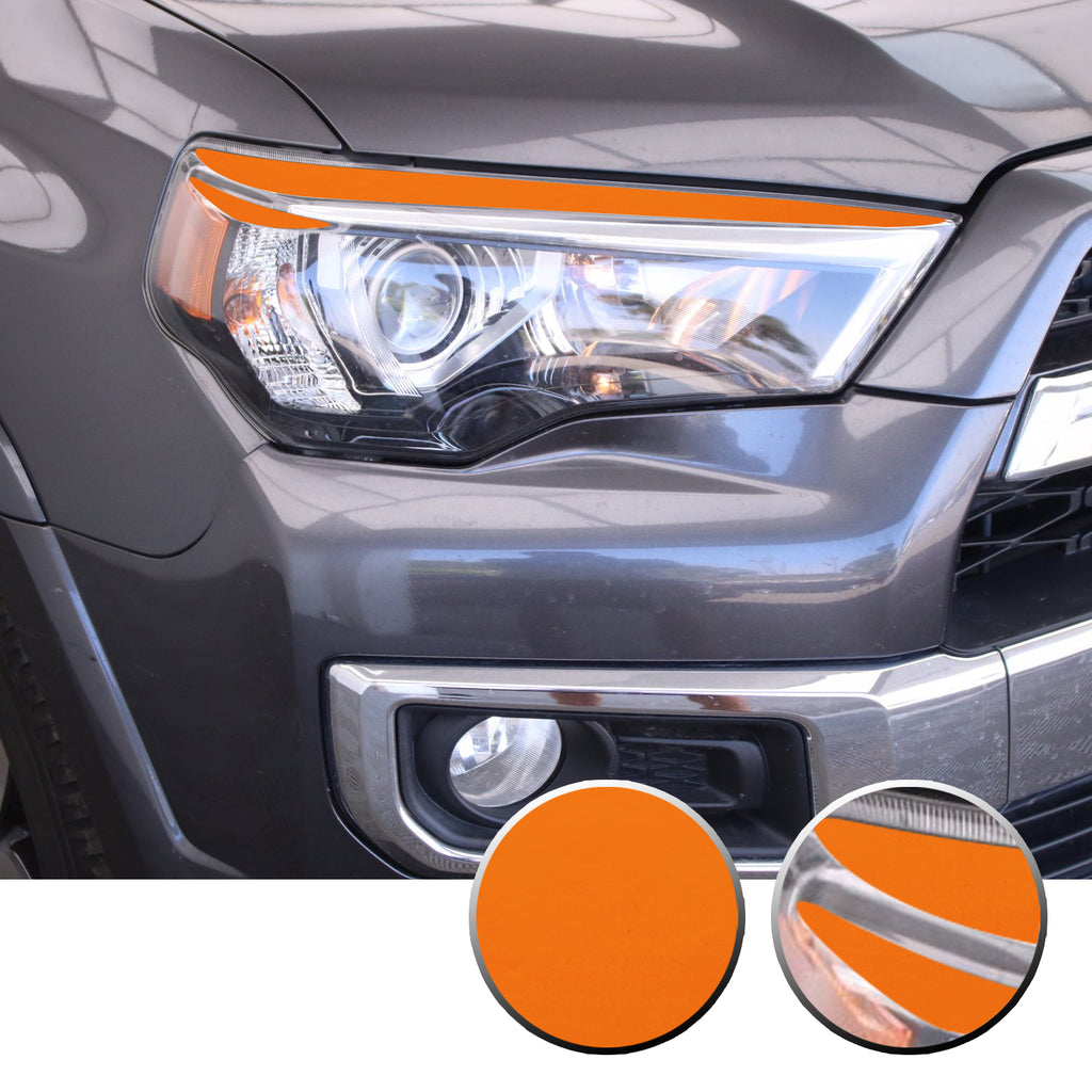 Headlight Eyelid Eyebrow Graphic Vinyl Decal Compatible with Toyota 4Runner 2010-2017