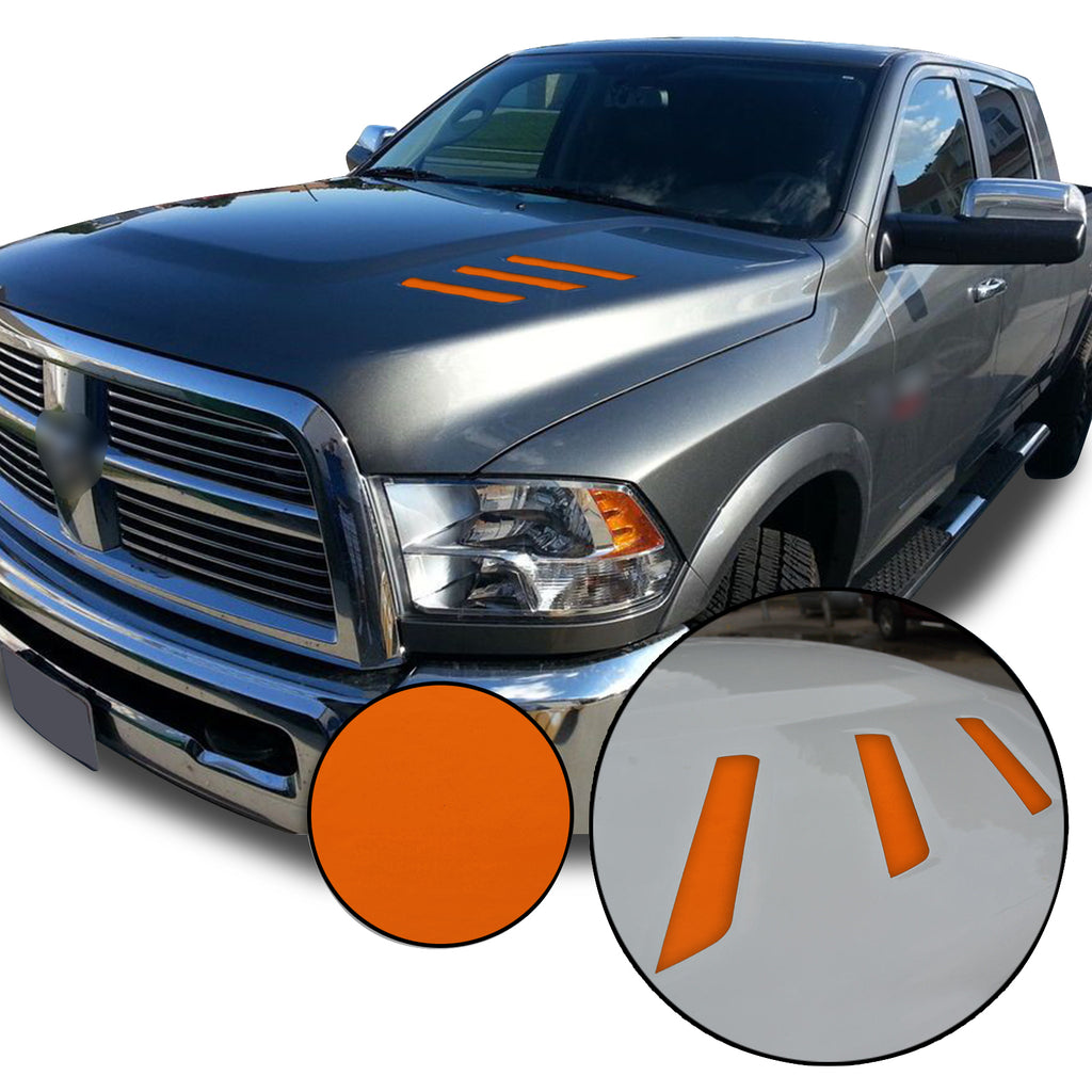 Front Hood Grille Stripe Insert Overlay Vinyl Decal Compatible with and Fits Dodge Ram 2010-2018