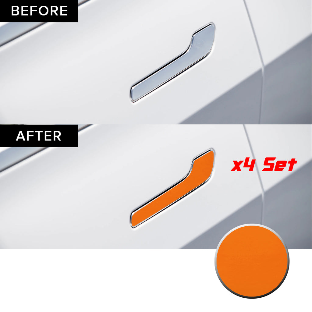 Door Handle Chrome Delete Precut Vinyl Wrap Overlay Kit Compatible with and Fits Tesla Model 3 2017-2020