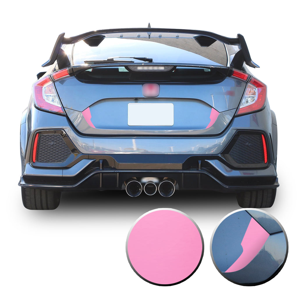 Trunk Fangs Accent Vinyl Decal Overlay Wrap Compatible with Honda Civic Sedan Hatchback 2016-2020