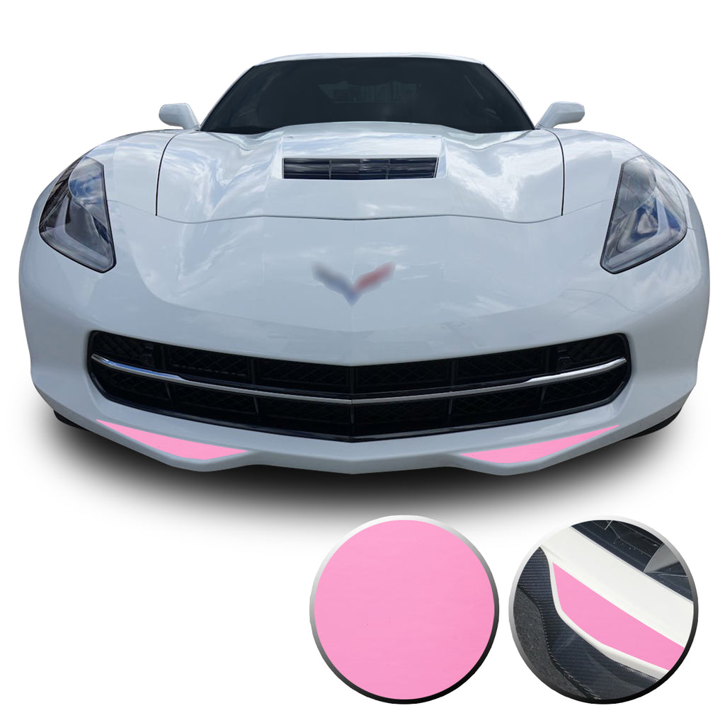 Front Bumper Fangs Accent Vinyl Decal Overlay Wrap Compatible with Corvette C7 2014-2019