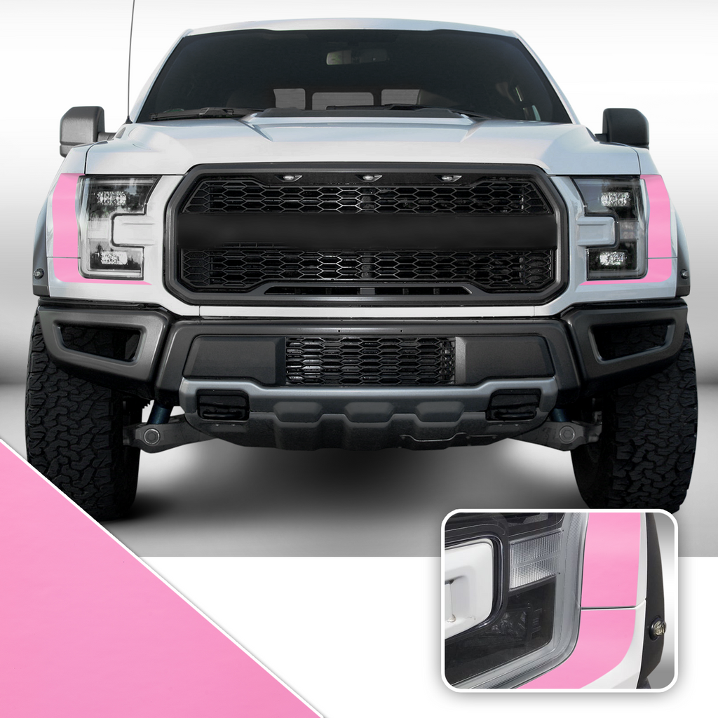 Headlight Accent Decal Overlay Trim Compatible with and Fits Raptor F-150 2018+
