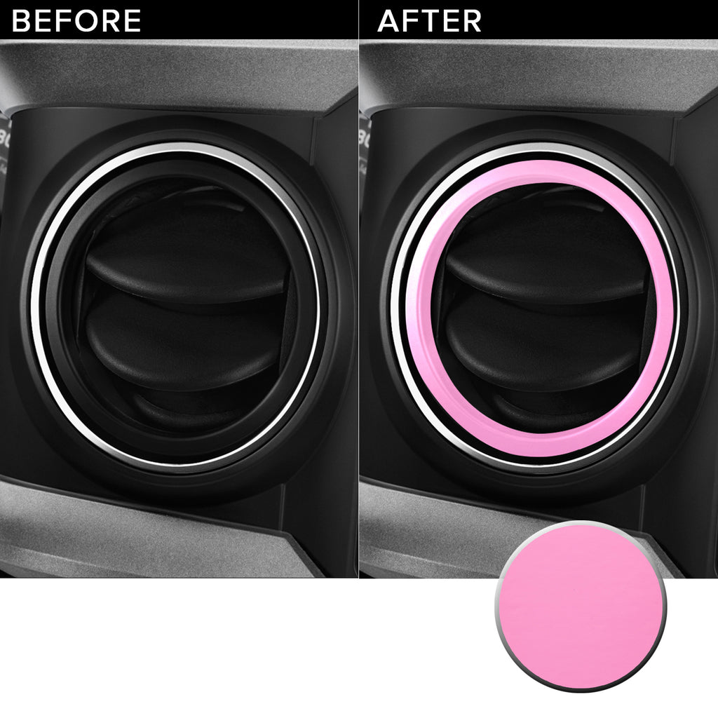 AC Vent Ring (4 Piece Kit) Overlay Vinyl Decal Compatible with and Fits Toyota Tacoma 2016-2019