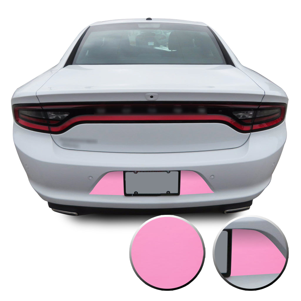 Rear Bumper License Plate Overlay Vinyl Decal Compatible with Dodge Charger 2015 - 2020