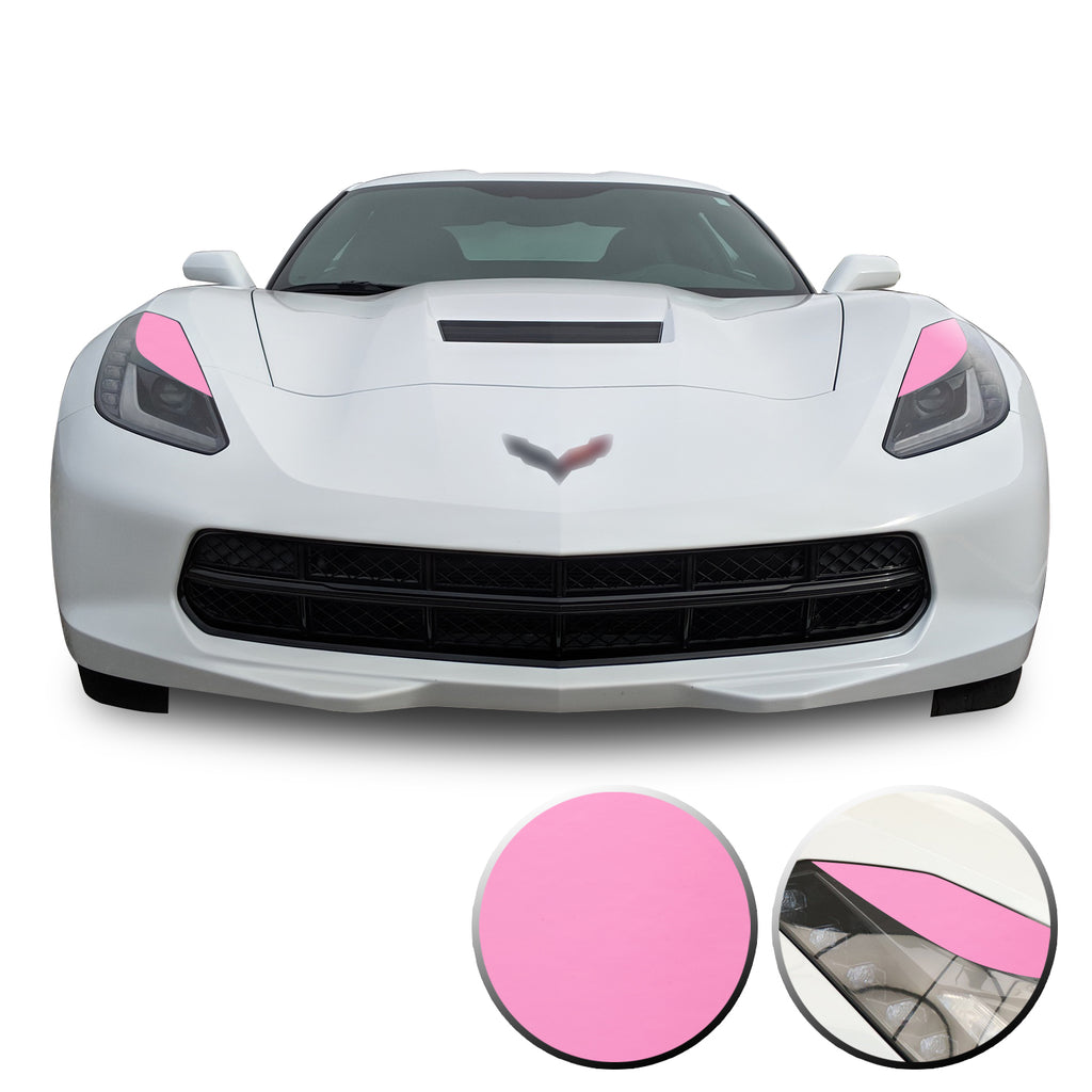 Headlight Eyelids Vinyl Decal Overlay Wrap Compatible with Corvette C7 2014-2019
