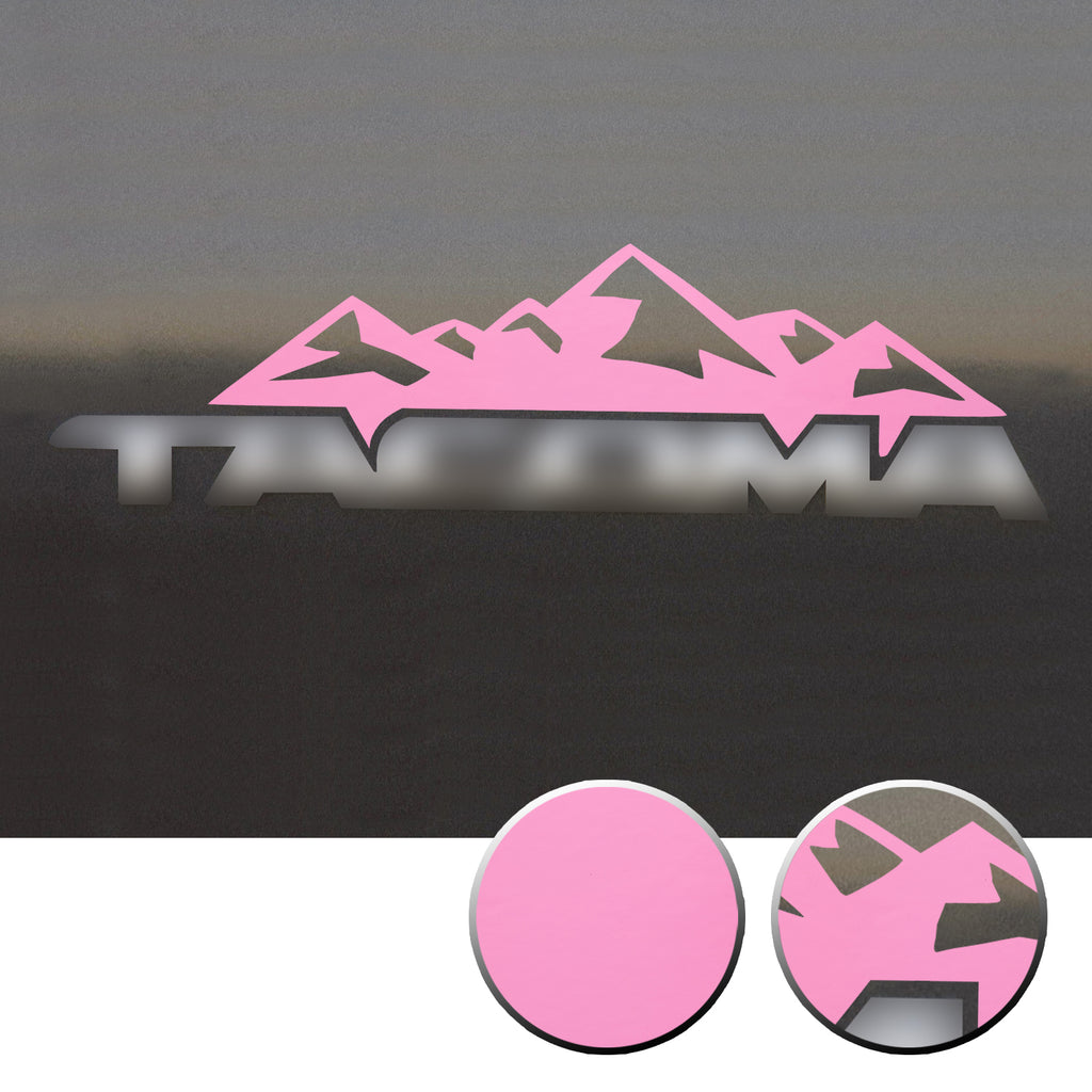 2x Door Badge Emblem Mountain Vinyl Decals Overlay Compatible with Toyota Tacoma 2016-2020